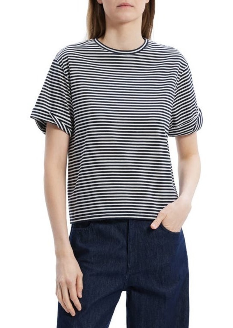 Theory Stripe Cotton T-Shirt
