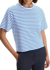 Theory Striped Boxy Crewneck Tee