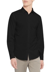 Theory Sylvain ND Structure Knit Button-Up Shirt