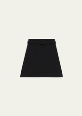 Theory Tailored Crepe A-Line Mini Skirt