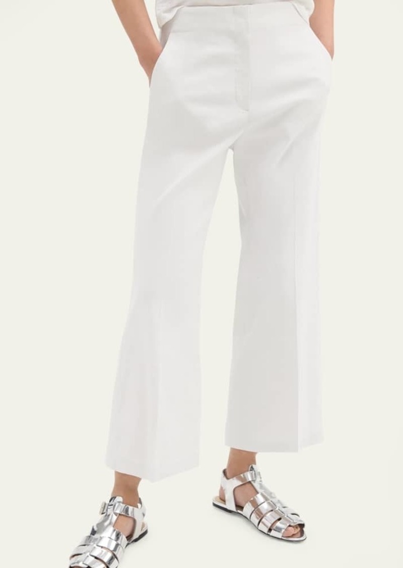 Theory Terena Cropped  Wide-Leg Pants