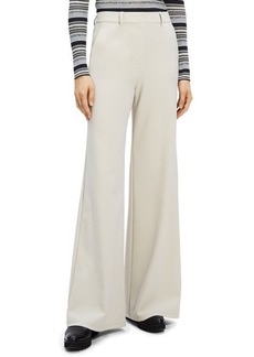 Theory Terena High Waist Wide Leg Pants in Putty at Nordstrom