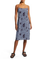 Theory Tile Print Silk Slipdress in Blue Multi at Nordstrom
