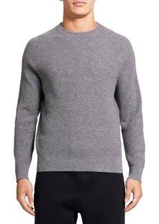 Theory Toby Thermal Wool Blend Sweater in Medium Grey Melange - Bv6 at Nordstrom