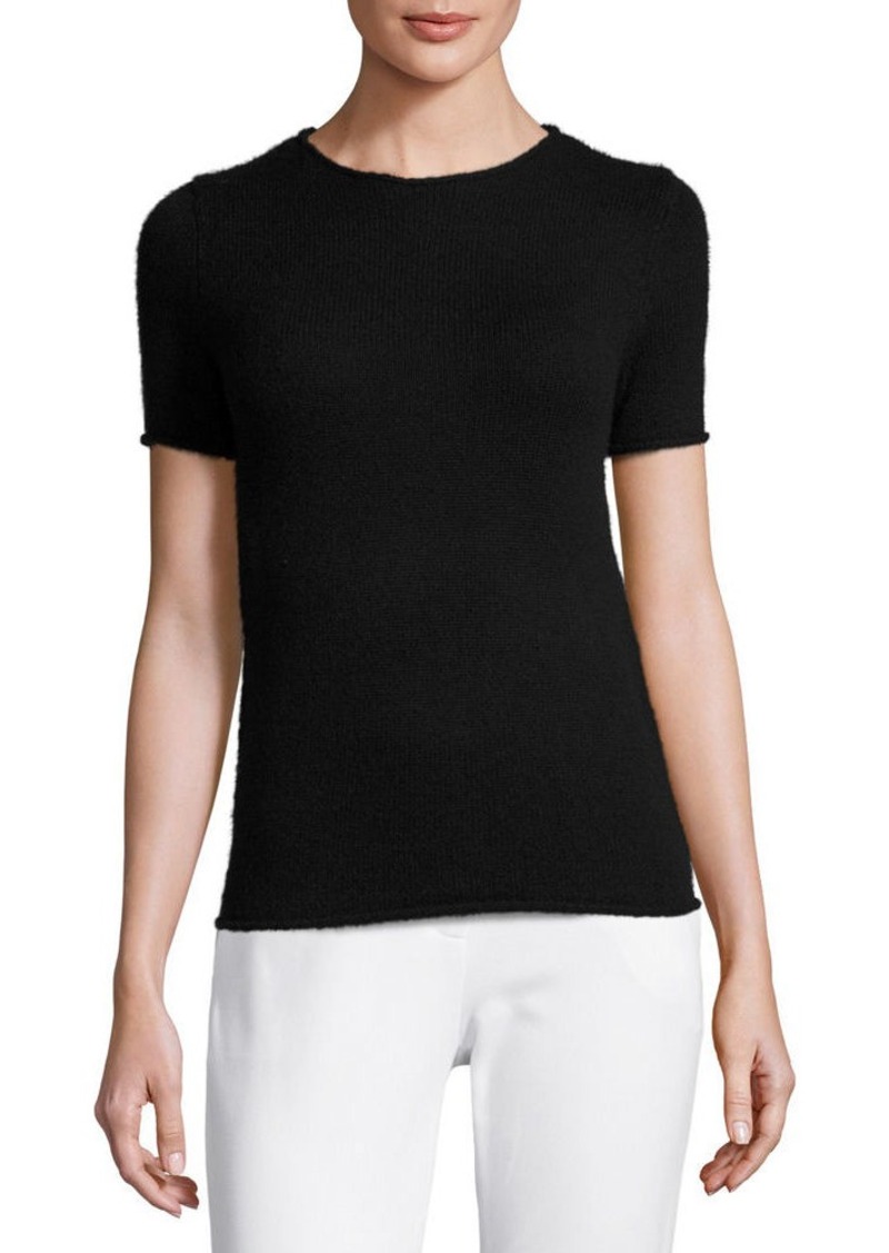 Theory Tolleree Short-Sleeve Cashmere Sweater