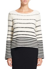 Theory Uneven Stripe Wool Sweater