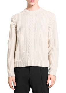 Theory Vilare Crewneck Cable Knit Sweater