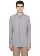 Theory White & Gray Irving Shirt