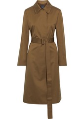 Theory Woman Belted Cotton-gabardine Trench Coat Army Green