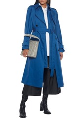 Theory Woman Gabardine Trench Coat Cobalt Blue