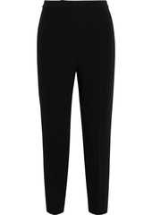 Theory Woman Carrot Cropped Crepe Tapered Pants Black