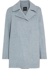 Theory Woman Brushed Wool And Cashmere-blend Felt Coat Gray