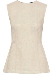 Theory Woman Paneled Linen Top Beige