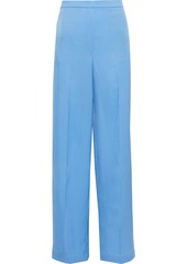 Theory Woman Silk Crepe De Chine Wide-leg Pants Light Blue