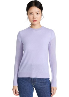 Theory Women's Crew Neck Pullover Cashmere Sweater  Purple L