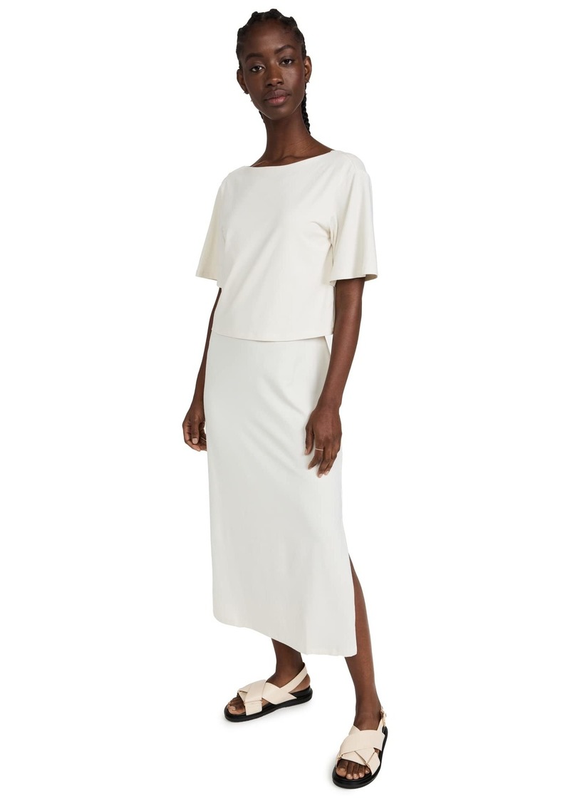 Theory Women's Easy Layer Dress  Off White L