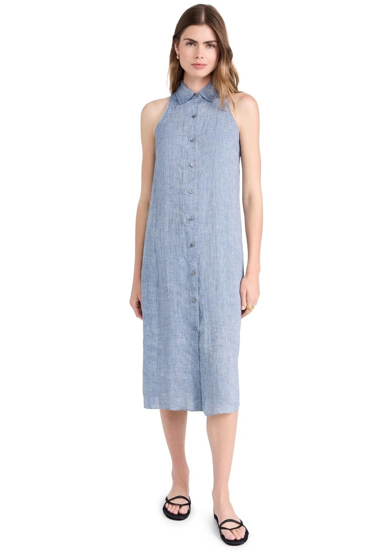 Theory Women's Halter Neck Shirt Dress  Blue S