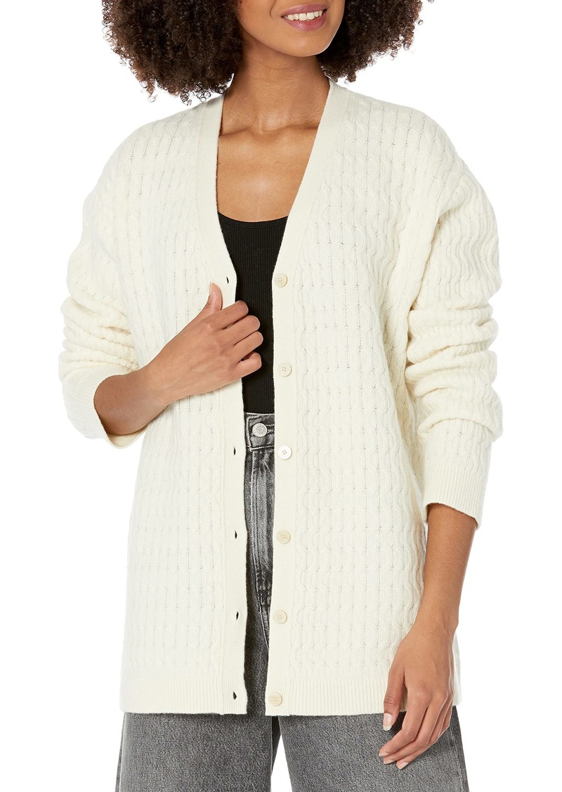 Theory Women's Long Cable-Knit Cardigan Sweater  P