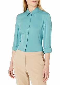 Theory womens Long Sleeve Fitted Shirt Blouse   US