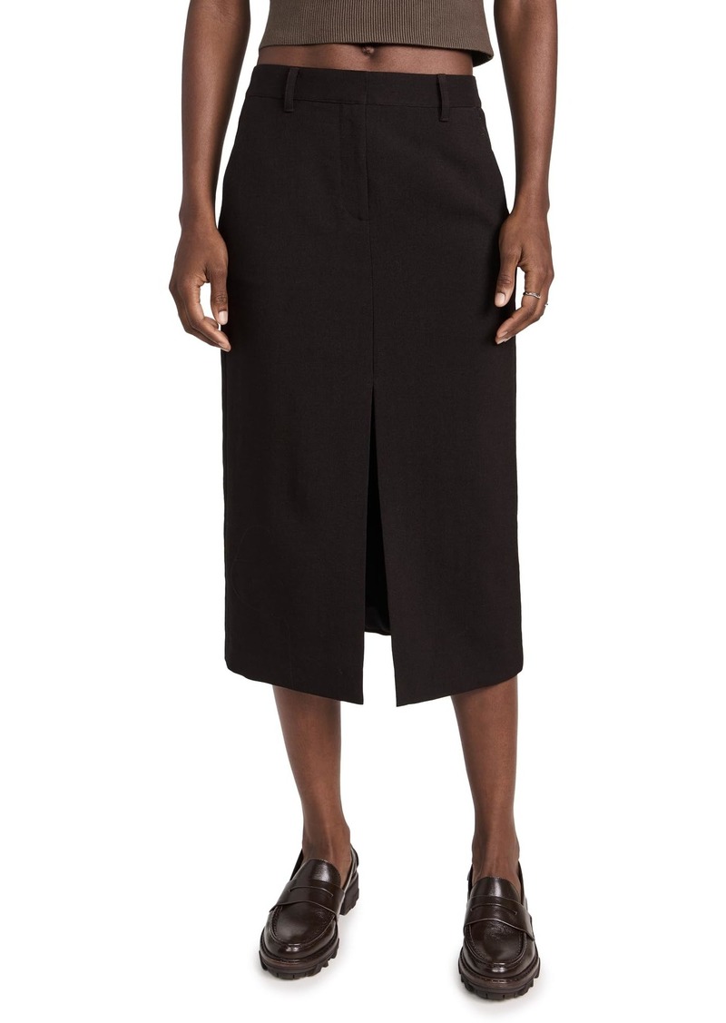 Theory Women's Midi Trouser Skirt  Brown