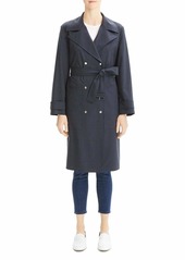 Theory Women's Military Trench core Navy S