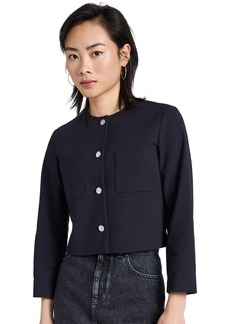 Theory Women's Short Crop Jacket Neoteric  Blue