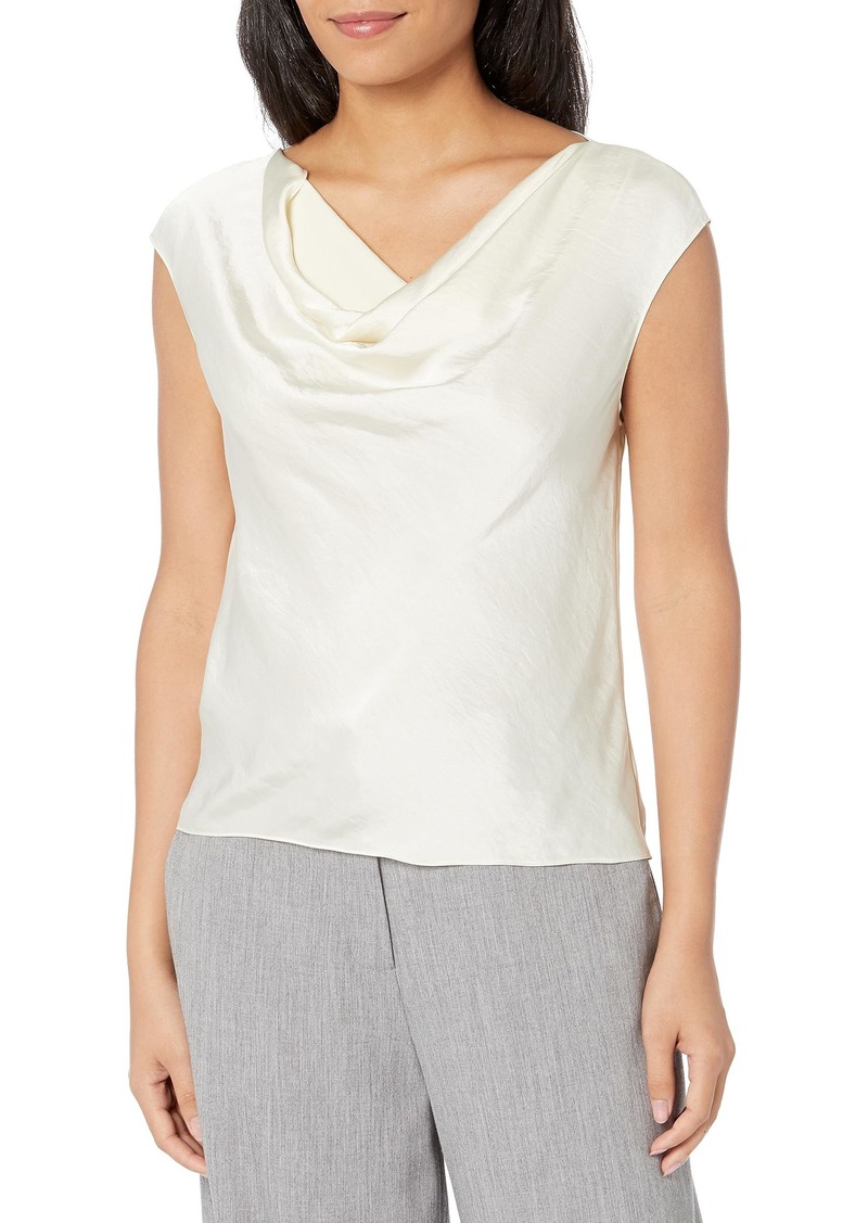 Theory Women's Short Sleeve Cowl Top