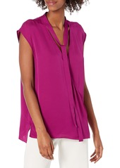 Theory Women's Sleeveless Relaxed WRAP Vneck TOP  P