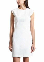 Theory Women's Cap Sleeve Structured Fitted Dress sea Salt