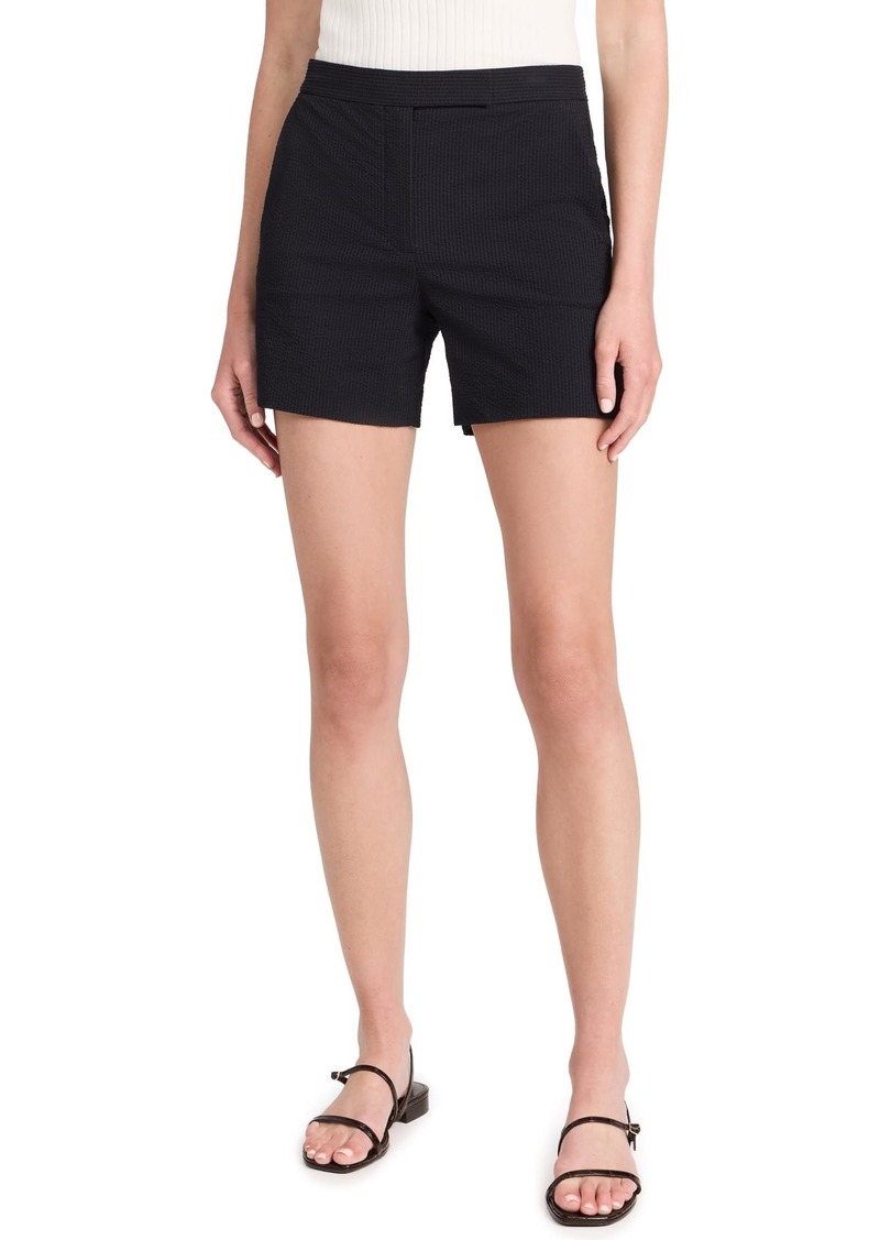 Theory Women's Waist Tab Shorts  Blue