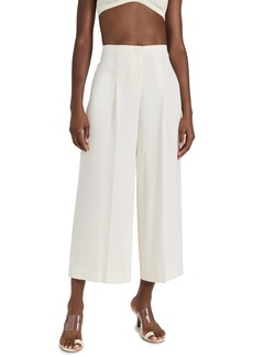 Theory Women's Wide Leg Pants Y0C Rice Off White