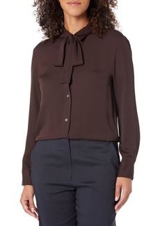 Theory Women's Wide Tie Neck Blouse