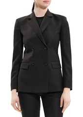 Theory Wool Slim Double Breasted Blazer