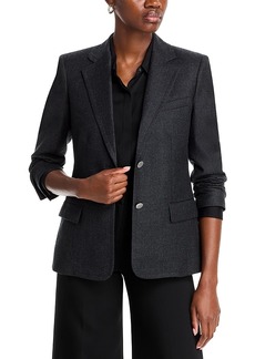 Theory Sleek Flannel Two Button Blazer