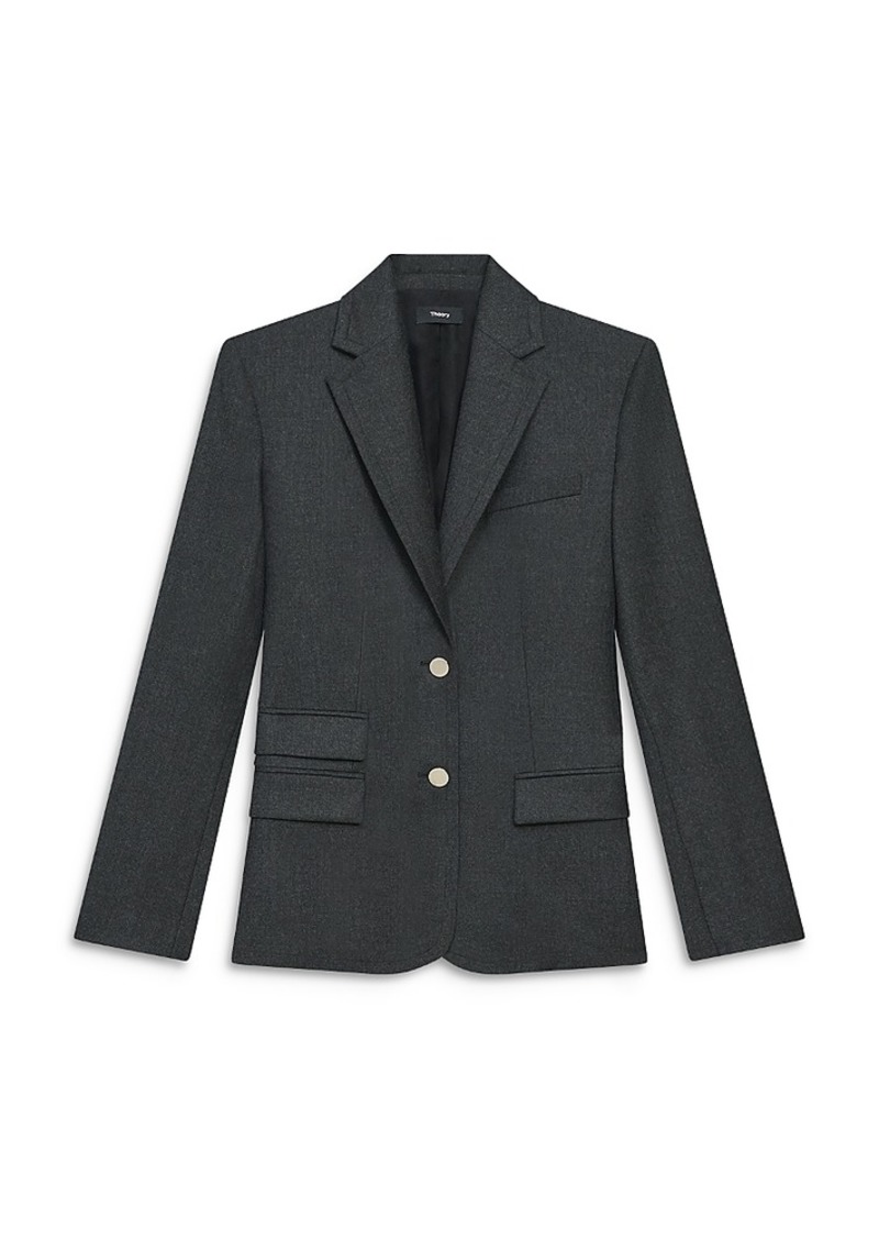 Theory Wool Tailored Two Button Jacket