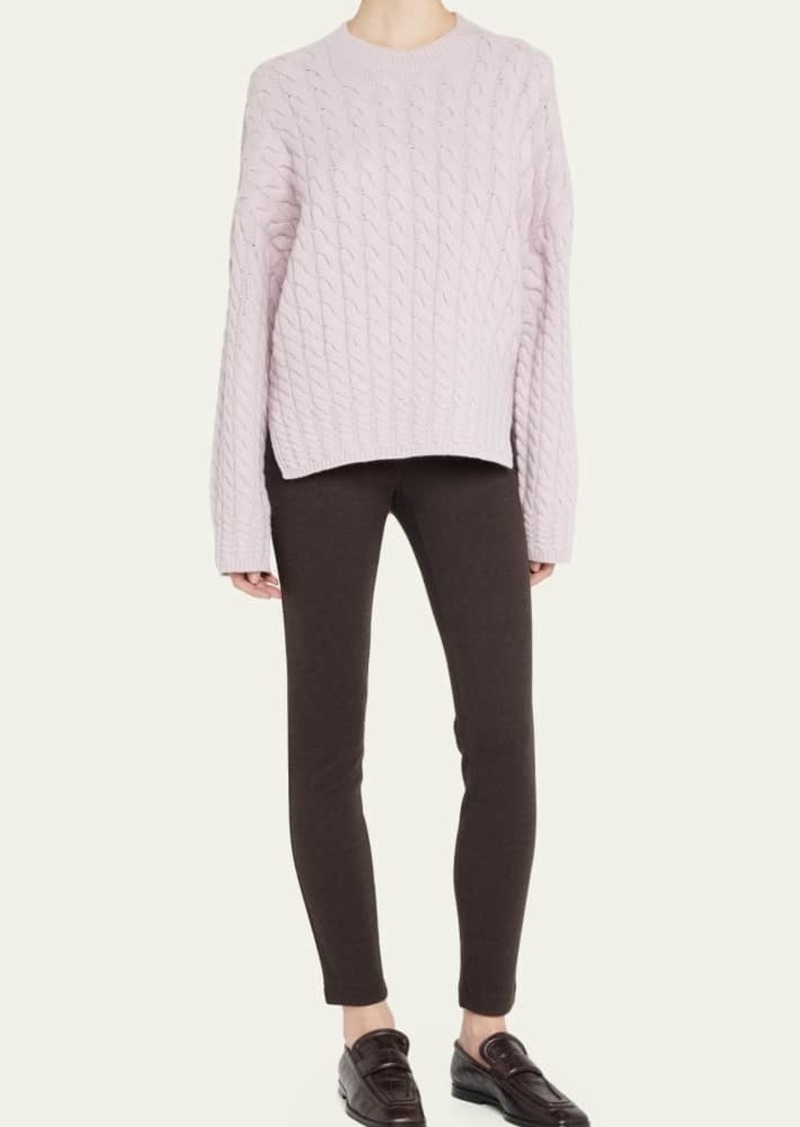 Theory Yoke Compact-Knit Leggings