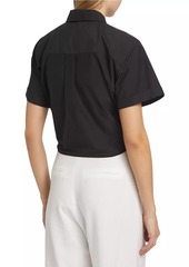 Theory Tie-Front Crop Shirt