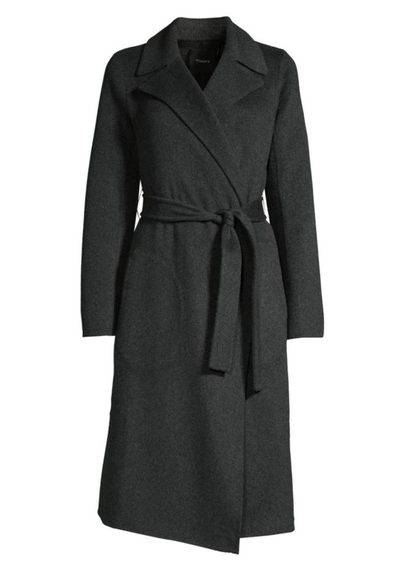 theory cashmere wrap coat