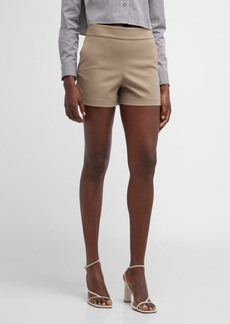 Theory Topstitched Mini Shorts with Pockets