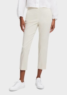 Theory Treeca Good Linen Cropped Pull-On Ankle Pants
