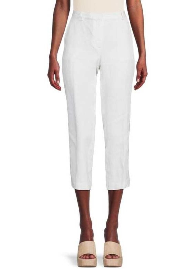 Theory Treeca Linen Cropped Pants