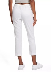 Theory Treeca Linen Slim-Leg Cropped Pants