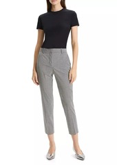 Theory Treeca Mid-Rise Wool-Blend Crop Pants