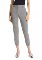 Theory Treeca Mid-Rise Wool-Blend Crop Pants