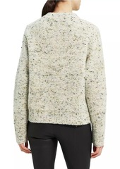 Theory Tweed Bouclé Mockneck Sweater