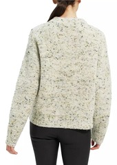 Theory Tweed Bouclé Mockneck Sweater