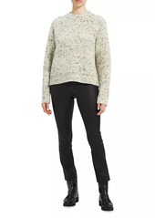 Theory Tweed Bouclé Mockneck Sweater