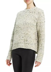 Theory Tweed Bouclé Mockneck Sweater