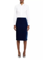 Theory Velvet Pencil Skirt