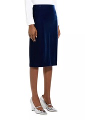 Theory Velvet Pencil Skirt